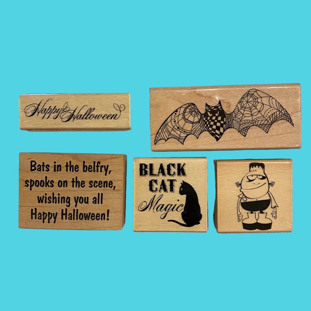 Lot of 5 Halloween Themed Stamps